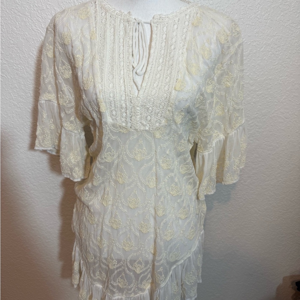 Anthropologie White Lace Swim Cover-Up - Picture 2 of 8
